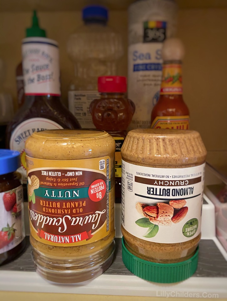 Tips and tricks on how to easily stir natural peanut butter and almond butter.
