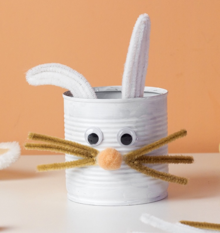 Easy Bunny Recycled Tin Can Craft