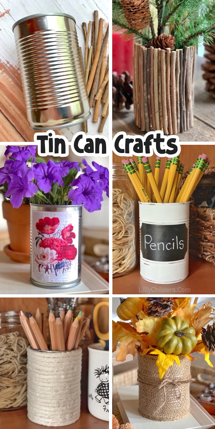 Are you looking for recycled crafts that are both useful and creative? You've got to try these budget friendly and easy tin can projects! Upcycling is my favorite way to craft because not only are you turning trash into treasure, but it's usually cheap to do with supplies you already have at home. This is the perfect craft for adults that provides a little bit of home decor and a simple way to stay organized. 