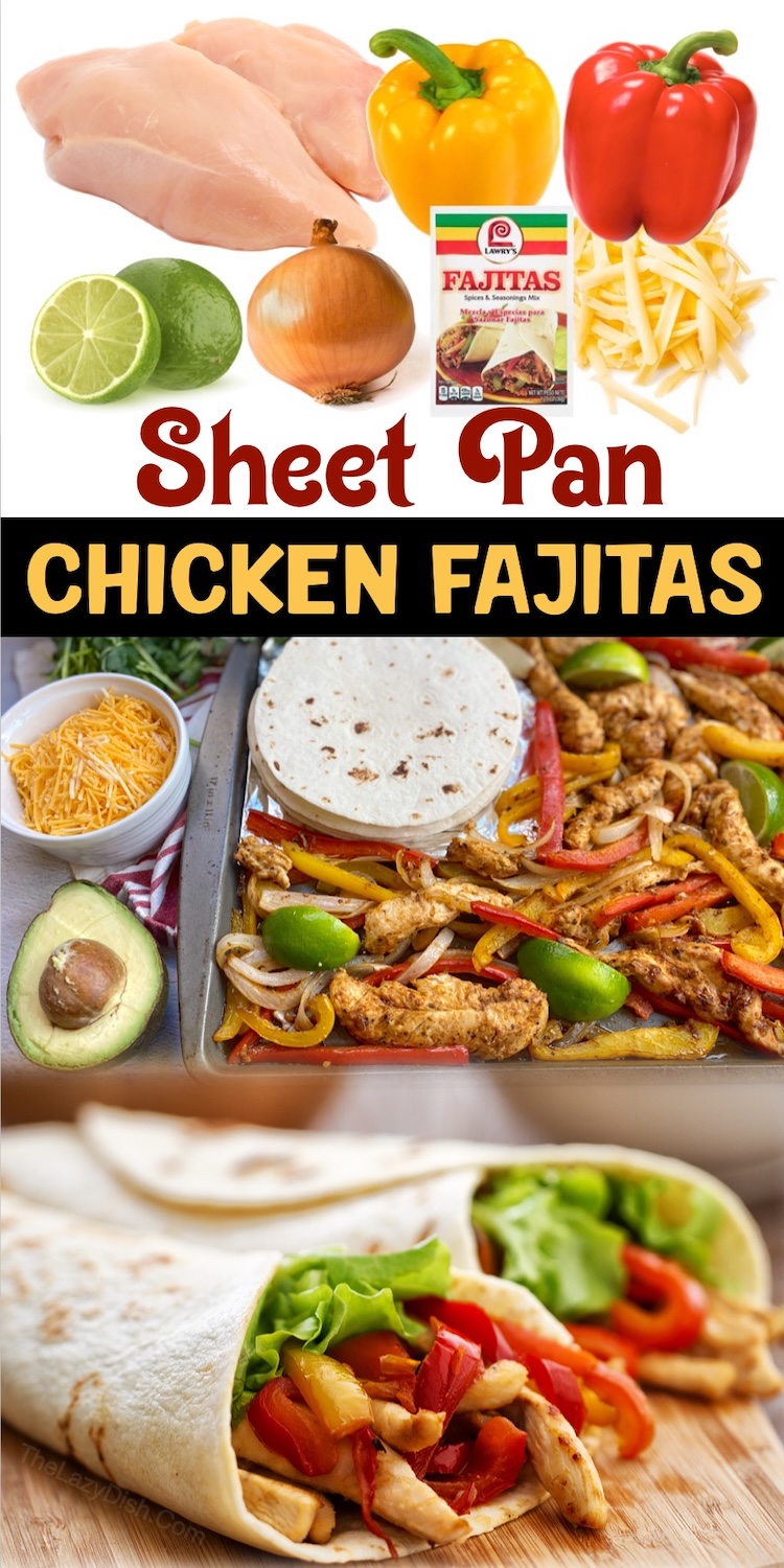 Sheet Pan Chicken Fajitas | How to make the best fajitas in your oven! A total game changer when it comes to dinner time. You don't need a grill to make yummy fajitas, try your oven instead. Everything gets baked on a single dish making clean up a breeze. 