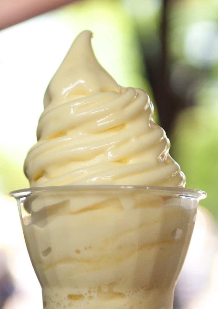 How to make a copycat version of the iconic Pineapple Dole Whip with just 3 ingredients! Frozen pineapple chunks, vanilla ice cream, and pineapple juice. A quick and easy summer time treat made in your blender. 