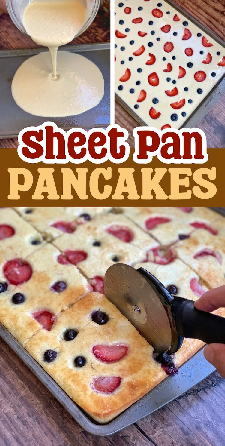 If you're serving a crowd for breakfast, whether it's for the holidays, family gatherings, or sleepovers, you've got to try baking pancakes in the oven! It's quick and easy, plus everyone can enjoy a hot and sweet breakfast all at once. 