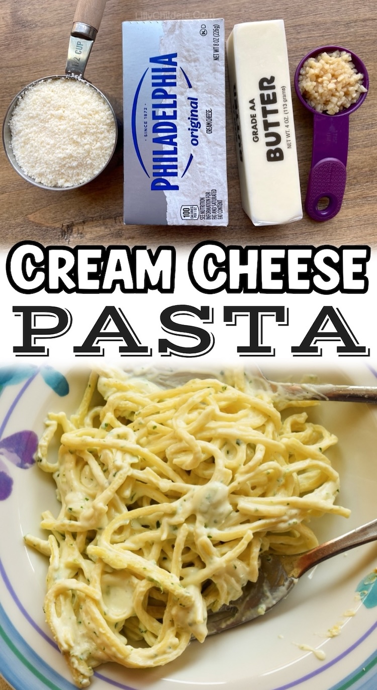 Easy Cream Cheese Pasta Recipe Pasta Dinner Idea With Cream Cheese